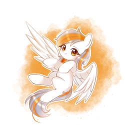 Size: 1080x1080 | Tagged: artist needed, safe, oc, oc only, oc:daodao, pegasus, cute, looking at you, pegasus oc, simple background, solo, spread wings, white background, wings