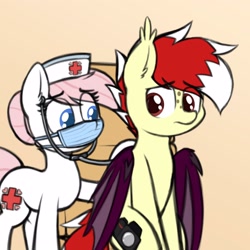 Size: 3000x3000 | Tagged: safe, artist:aaathebap, nurse redheart, oc, oc:aaaaaaaaaaa, g4, sick