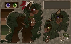 Size: 3400x2100 | Tagged: safe, artist:martinurie, oc, oc only, earth pony, reference sheet, simple background, skull, solo