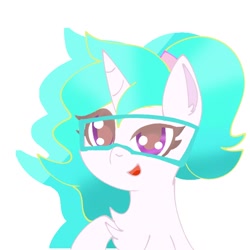 Size: 768x768 | Tagged: safe, oc, oc only, oc:tidal flash, oc:潮汐闪光, pegasus, chest fluff, simple background, solo, white background