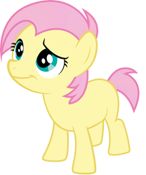 Size: 1920x2313 | Tagged: safe, babs seed, earth pony, pony, g4, female, filly, foal, implied bab seed, implied fluttershy, simple background, solo, transparent background