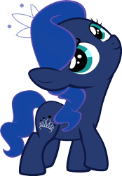 Size: 1920x2766 | Tagged: safe, diamond tiara, pony, g4, female, implied princess luna, mare, palette swap, recolor, solo