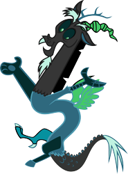 Size: 1920x2595 | Tagged: safe, discord, draconequus, g4, implied queen chrysalis, palette swap, recolor, solo