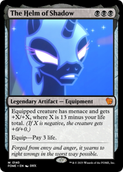 Size: 375x523 | Tagged: safe, edit, nightmare moon, alicorn, g4, my little pony: friendship is magic, princess twilight sparkle (episode), ccg, glowing, glowing eyes, magic the gathering, trading card, trading card edit, trading card game