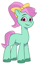 Size: 383x651 | Tagged: safe, minty skylark, g5, my little pony: tell your tale, female, looking at you, mare, smiling