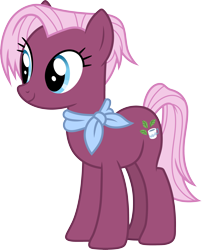 Size: 3000x3707 | Tagged: safe, artist:cloudy glow, jasmine leaf, earth pony, pony, g4, background pony, clothes, female, high res, mare, neckerchief, scarf, simple background, smiling, solo, transparent background, vector