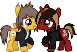 Size: 1221x823 | Tagged: safe, artist:lightningbolt, derpibooru exclusive, pegasus, pony, unicorn, g4, .svg available, alex gaskarth, all time low, butt fluff, clothes, colt, crying, duo, duo male, dyed mane, dyed tail, ear fluff, foal, grin, hair over one eye, hoodie, hoof fluff, horn, jack barakat, lidded eyes, long sleeves, looking at each other, looking at someone, male, nuzzling, ponified, raised hoof, scrunchy face, shirt, show accurate, simple background, smiling, spread wings, standing, svg, tail, tail feathers, transparent background, undershirt, vector, wings