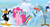 Size: 1280x697 | Tagged: safe, edit, pinkie pie, rainbow dash, bird, duck, earth pony, pegasus, pony, roadrunner, anthro, g4, anthro with ponies, cloudsdale, crossover, crossover shipping, cute, daffy duck, dashabetes, diapinkes, female, group, interspecies, looney tunes, male, mare, merrie melodies, quartet, road runner, ship:daffypie, ship:dashrunner, shipping, straight