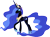 Size: 1920x1430 | Tagged: safe, princess celestia, alicorn, pony, g4, female, full body, horn, implied nightmare moon, jewelry, mare, palette swap, recolor, regalia, simple background, solo, transparent background