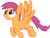 Size: 1920x1469 | Tagged: safe, derpy hooves, pegasus, pony, g4, female, full body, implied scootaloo, mare, palette swap, recolor, solo