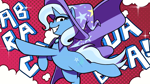 Size: 1366x768 | Tagged: safe, artist:thebatfang, trixie, pony, unicorn, my little romance - the great & powerful, g4, abracadabra, cape, clothes, female, hat, horn, looking at you, mare, smiling, solo, trixie's cape, trixie's hat