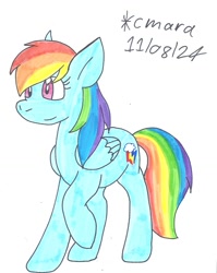 Size: 883x1108 | Tagged: safe, artist:cmara, rainbow dash, pegasus, g4, female, solo