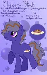 Size: 1283x2052 | Tagged: safe, artist:edgelordhedgelord, oc, oc only, oc:blueberry stack, earth pony, pony, male, solo, stallion