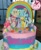 Size: 720x880 | Tagged: safe, applejack, fluttershy, pinkie pie, rainbow dash, rarity, twilight sparkle, g4, cake, cbat, food, irl, mane six, photo, remove the ponies and the cake would be perfect!