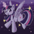 Size: 350x350 | Tagged: safe, artist:faelitha, twilight sparkle, alicorn, pony, g4, digital art, glowing, glowing horn, horn, pixel art, solo, sparkles, stars, wings