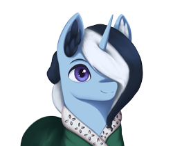 Size: 2500x2100 | Tagged: safe, artist:mrscroup, oc, oc only, oc:river swirl, pony, unicorn, equestria at war mod, bust, clothes, horn, pony oc, portrait, simple background, solo, transparent background, two toned mane, unicorn oc