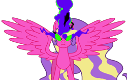 Size: 724x456 | Tagged: safe, artist:geminishadows, artist:selenaede, princess skyla, twilight sparkle, alicorn, pony, g4, base artist:selenaede, base:selenaede, corrupla, corrupted, corrupted skyla, dark, dark magic, dark queen, dark skyla, darkla, empress skyla, evil skyla, female, glowing, glowing eyes, glowing horn, horn, magic, magic lightning, mind control, possessed, possessed skyla, possession, possessla, queen skyla, simple background, solo, sombra eyes, sombrafied, transparent background, tyrant skyla, wavy hair