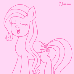 Size: 2224x2224 | Tagged: safe, artist:wrath-marionphauna, fluttershy, pegasus, g4, eyes closed, singing, solo