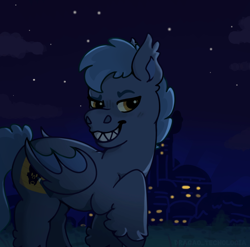 Size: 1292x1274 | Tagged: safe, artist:dragao_tecnologia, bat pony, pony, g5, fanart, night, zephyr heights