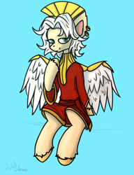 Size: 2334x3039 | Tagged: safe, artist:ashel_aras, oc, oc only, pegasus, pony, clothes, pegasus oc, sketch, solo