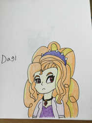 Size: 828x1104 | Tagged: safe, artist:draculauralove29, adagio dazzle, equestria girls, g4, simple background, solo, white background
