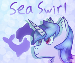 Size: 948x796 | Tagged: safe, artist:horseygator, sea swirl, seafoam, pony, unicorn, g4, horn, purple background, simple background, solo