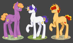 Size: 1152x693 | Tagged: safe, artist:dawnalightz, oc, earth pony, pony, unicorn, gray background, horn, simple background
