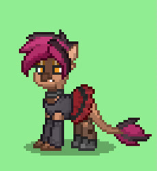 Size: 1015x1103 | Tagged: safe, oc, oc only, oc:rebecca, dinosaur, pony, devlog, digital art, female, mare, pixel art, ponified