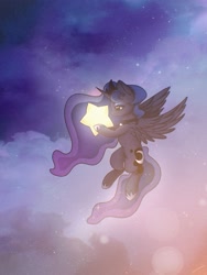 Size: 1500x2000 | Tagged: safe, artist:somestupidfrog, princess luna, g4, sky, stars