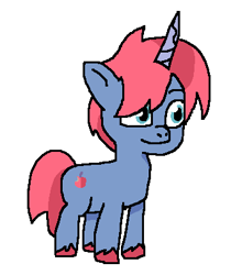 Size: 340x404 | Tagged: safe, kazoo (g5), pony, unicorn, g5, my little pony: tell your tale, colt, foal, horn, male, pixel-crisp art, simple background, solo, transparent background