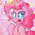 Size: 960x960 | Tagged: safe, artist:dynamosaysrelax, pinkie pie, earth pony, pony, g4, excited, happy, pi, pi day, pinkie pi, pun, solo, text, wingding eyes