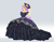Size: 3651x2853 | Tagged: safe, artist:krasik, oc, oc:quickdraw, anthro, clothes, commissioner:dhs, curly mane, curly tail, dress, fancy, freckles, frilly dress, front view, hat, jewelry, pendant, reference sheet, ring, sparkles, tail, wedding ring