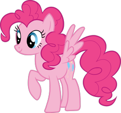 Size: 2862x2671 | Tagged: safe, artist:strawberrythefox1452, pinkie pie, pegasus, g4, female, pegasus pinkie pie, pegasus wings, race swap, simple background, transparent background, wings