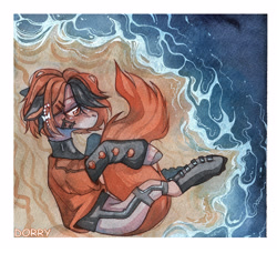 Size: 3300x3012 | Tagged: safe, artist:dorry, oc, oc only, pony, aquarelle, traditional art, water, watercolor painting