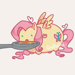 Size: 768x768 | Tagged: safe, artist:b3ar_mp3, fluttershy, pegasus, g4, chibi, food, soup, tiny