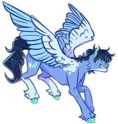 Size: 2812x2966 | Tagged: safe, artist:honkhonkbonk, oc, oc:lucky star, pegasus, male, offspring, parent:soarin', parent:trixie, parents:trixin', simple background, solo, stallion, transparent background