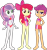 Size: 2475x2610 | Tagged: safe, artist:star-armour95, apple bloom, scootaloo, sweetie belle, human, equestria girls, g4, bikini, clothes, cutie mark crusaders, female, simple background, swimsuit, teenager, transparent background, trio, trio female, vector