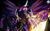 Size: 1920x1200 | Tagged: safe, artist:brainiac, sunny starscout, twilight sparkle, alicorn, pony, g4, g5, crossover, ears back, emet-selch, evil twilight, female, final fantasy, final fantasy xiv, mare, ponified, sunnycorn, twilight sparkle (alicorn), warrior of darkness, warrior of light