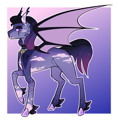 Size: 1280x1316 | Tagged: safe, artist:honkhonkbonk, oc, bat pony, pony, choker, female, mare, solo