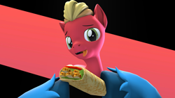 Size: 1920x1080 | Tagged: safe, artist:bronydj, sprout cloverleaf, oc, oc:sinecrass, earth pony, pony, g5, 3d, male, solo, source filmmaker, stallion, tongue out