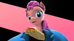 Size: 1920x1080 | Tagged: safe, artist:bronydj, sunny starscout, oc, oc:sinecrass, earth pony, pony, g5, 3d, female, mare, solo, source filmmaker, tongue out