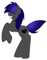Size: 2753x3500 | Tagged: oc name needed, safe, artist:melodytheartpony, oc, oc only, earth pony, 2014, bipedal, eyes closed, female, feral, gradient mane, happy, long mane, mare, old art, redraw, short tail, signature, signed, simple background, smiling, solo, tail, white background