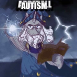 Size: 923x922 | Tagged: safe, star swirl the bearded, g4, funny, hat, meme, reference, uhhhh, wizard, wizard hat, wizard robe