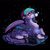 Size: 1200x1200 | Tagged: safe, artist:justyna babinska, allura, twitch (g5), aq bars, big cat, leopard, rabbit, snow leopard, g5, 2025, animal, breath, chest fluff, duo, duo male and female, ear piercing, earring, eyes closed, female, jewelry, looking up, lying down, male, paw pads, paws, piercing, prone, signature, sleeping, tail, wings