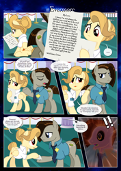 Size: 3259x4607 | Tagged: safe, artist:estories, discord, oc, oc:alice goldenfeather, pony, comic:nevermore, g4, comic, disguise