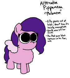 Size: 3023x3351 | Tagged: safe, artist:professorventurer, pipp petals, g5, alternate universe, pippamena, simple background, smol, solo, white background