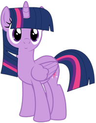 Size: 1415x1795 | Tagged: safe, alternate version, artist:katnekobase, artist:twilyisbestpone, twilight sparkle, alicorn, pony, g4, adorkable, base used, cute, dork, female, looking at you, mare, pegasus wings, simple background, smiling, smiling at you, solo, transparent background, twiabetes, twilight sparkle (alicorn), wings
