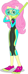 Size: 1552x4043 | Tagged: safe, alternate version, artist:dustinwatsongkx, fluttershy, human, equestria girls, g4, my little pony equestria girls: better together, unsolved selfie mysteries, butterfly hairpin, clothes, dive mask, eyes closed, eyes open, female, flippers (gear), fluttershy's wetsuit, geode of fauna, goggles, hairpin, jewelry, magical geodes, necklace, simple background, snorkel, solo, swimsuit, teenager, transparent background, vector, wetsuit