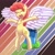 Size: 2048x2048 | Tagged: safe, artist:selkie, oc, oc:power star, pegasus, pony, art trade, belly, bipedal, eyes closed, open mouth, open smile, rainbow background, round belly, rule 85, smiling, solo, super mario 64