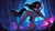 Size: 2560x1440 | Tagged: safe, ai assisted, ai content, artist:truekry, generator:wai-nsfw-illustrious-sdxl, twilight sparkle, pony, unicorn, g4, angry, castle of the royal pony sisters, destruction, female, fighting stance, full body, horn, indoors, looking at you, magic, magic explosion, mare, night, solo, unicorn twilight, wallpaper, window